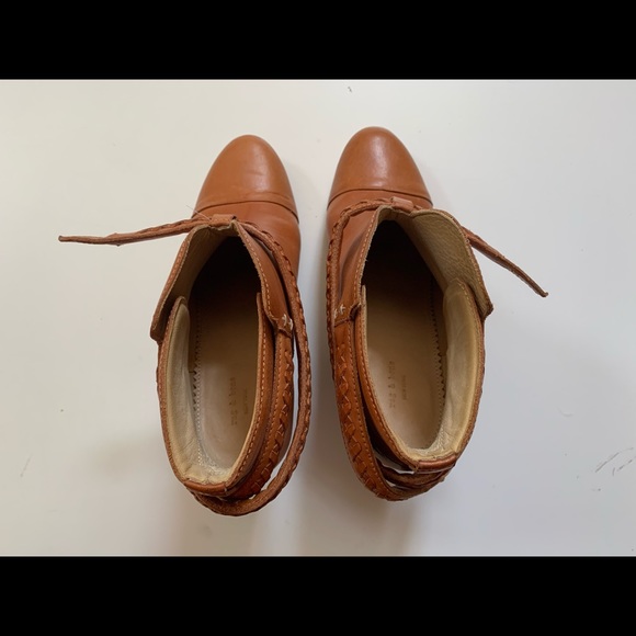 Rag & Bone natural woven harrow boots leather 38.5 - Picture 11 of 15